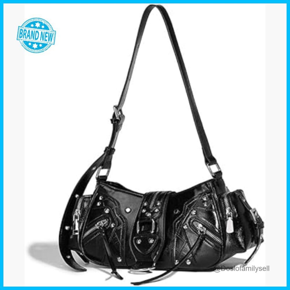 Leather Shoulder Bag Y2K Hobo Purse Trendy Coquette Aesthetic Handbag